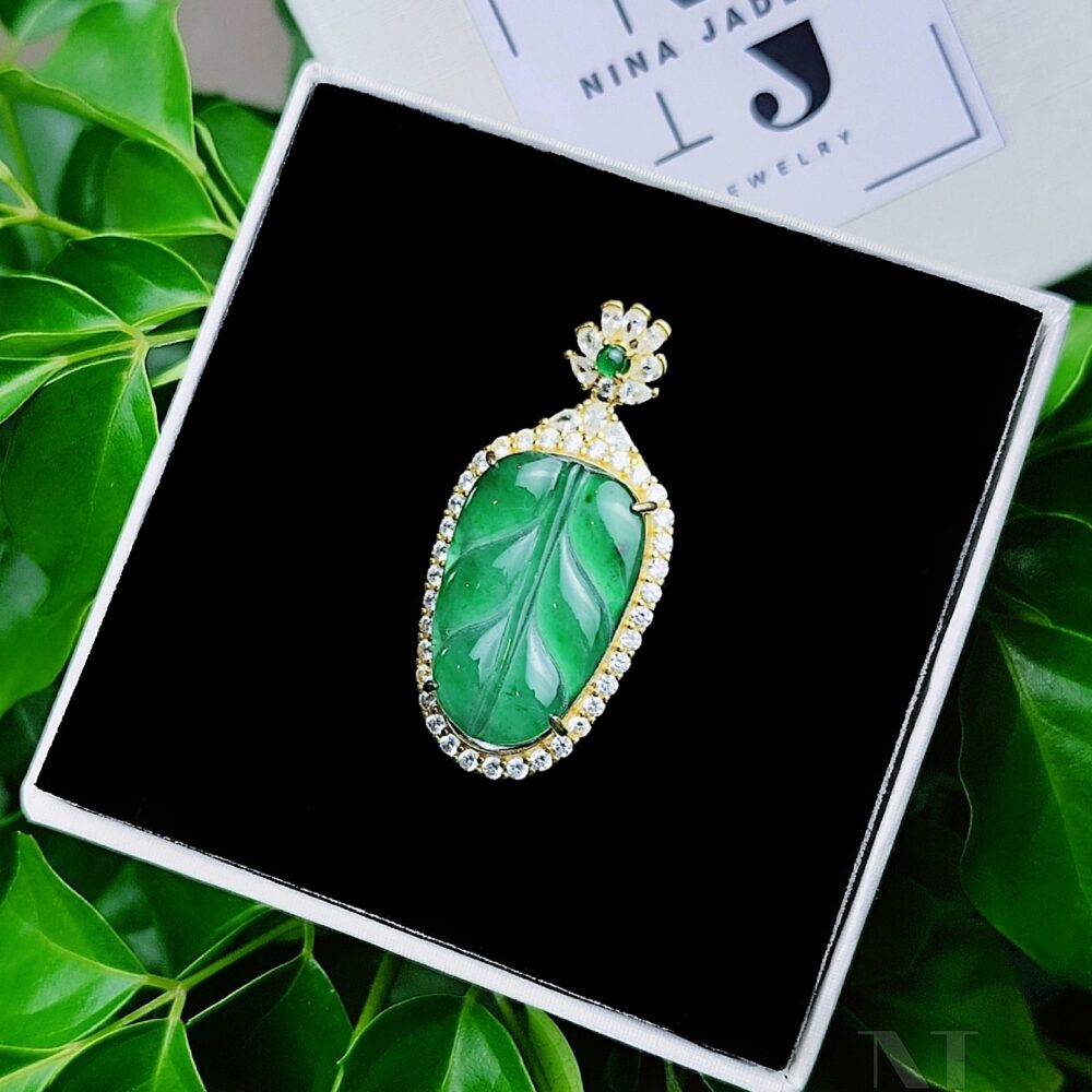 Ngọc Diệp Lục S925 Mạ Vàng