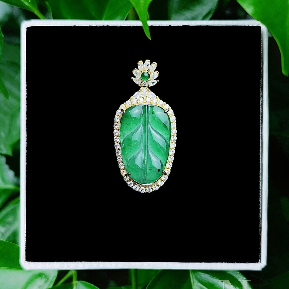Ngọc Diệp Lục S925 Mạ Vàng