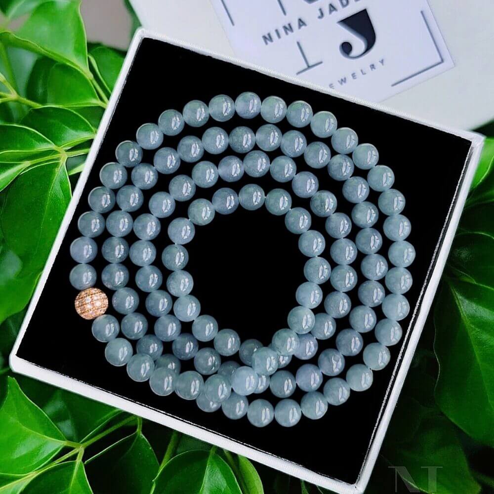 Chuỗi Lam Ngọc Băng Mịn 6.5Li