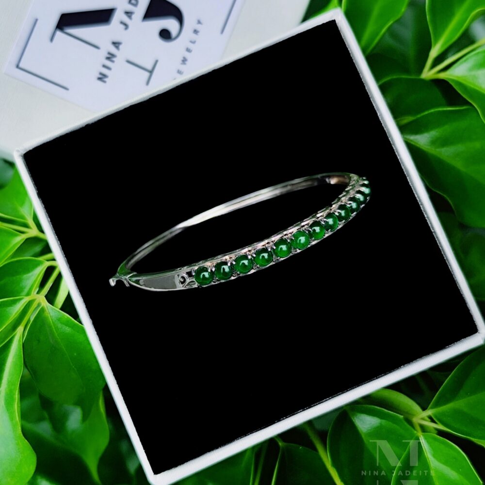 Kiềng Oval Đế Vương Lục Quý Phái S925 Ni 53