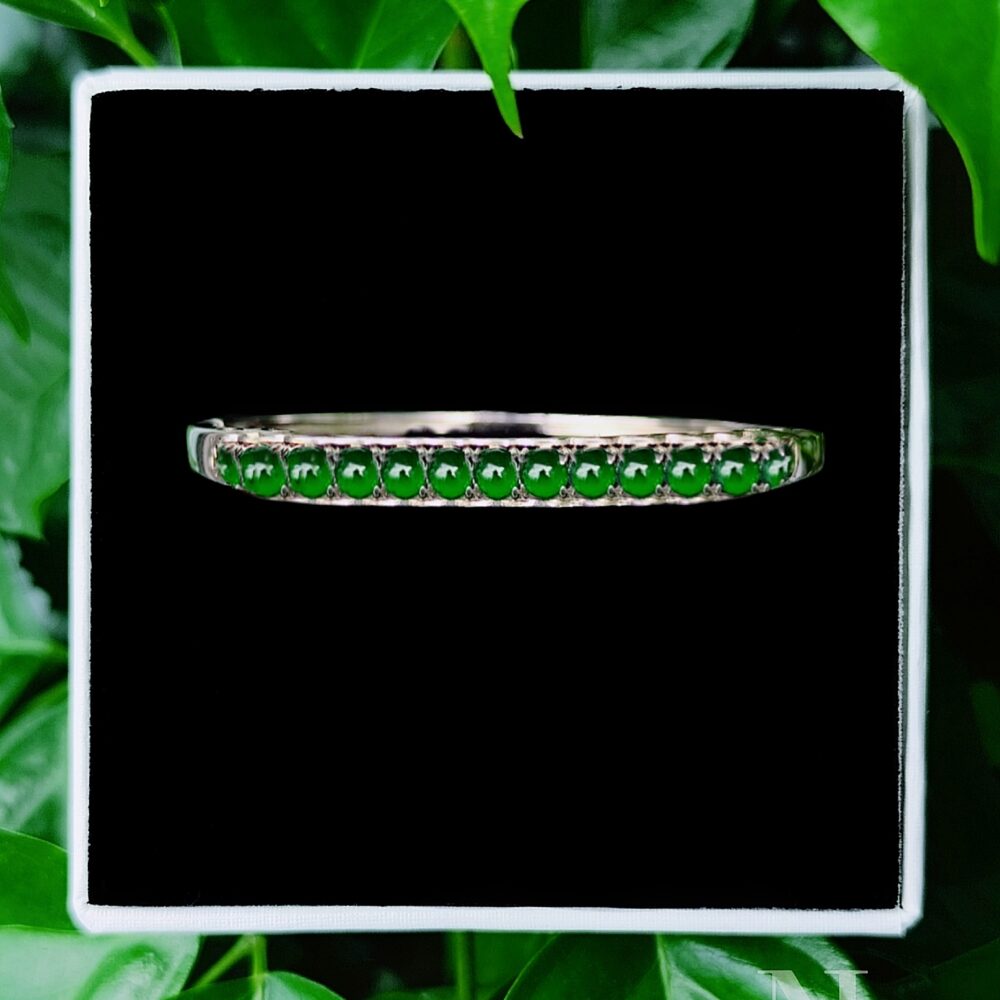 Kiềng Oval Đế Vương Lục Quý Phái S925 Ni 53