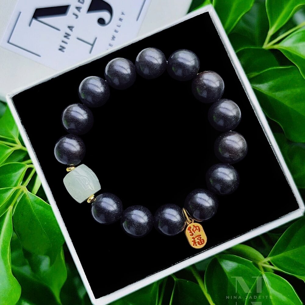 Chuỗi Gỗ Mix Lu Ngọc Jade A 12Li
