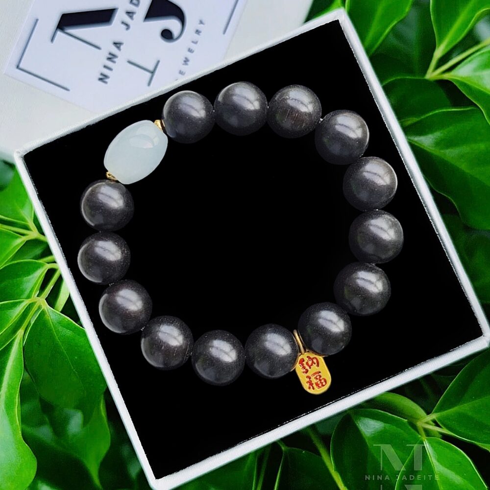 Chuỗi Gỗ Mix Lu Tròn Jade A 12Li