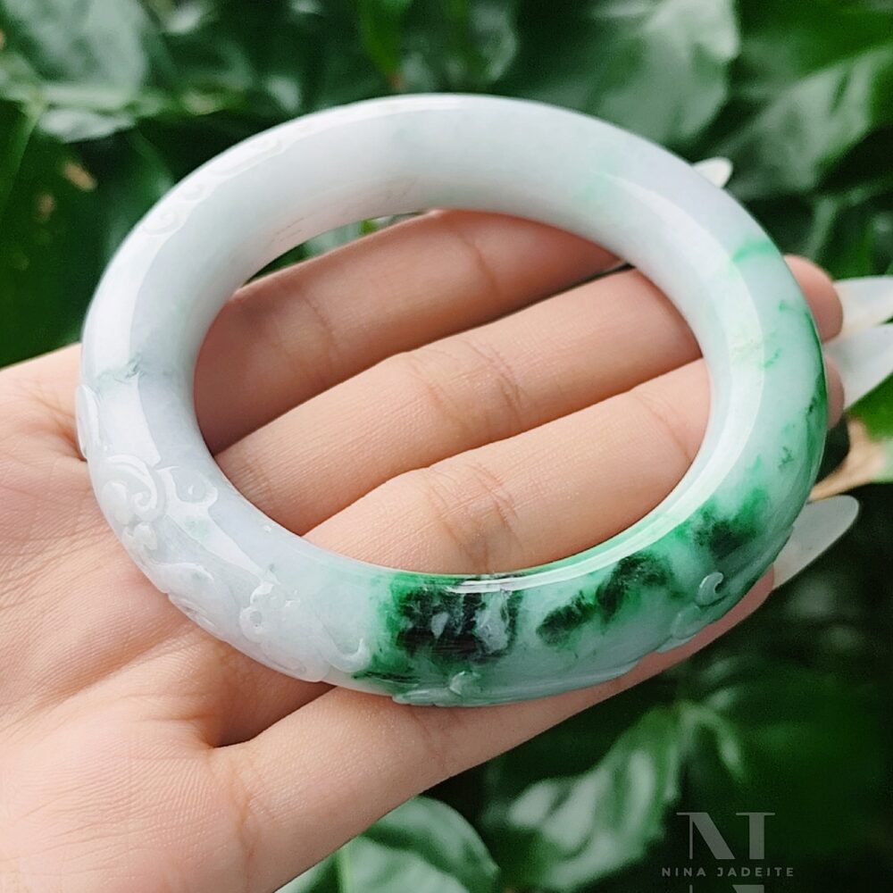Vòng Ngọc Myanmar Điểm Lục Cay Ni 54