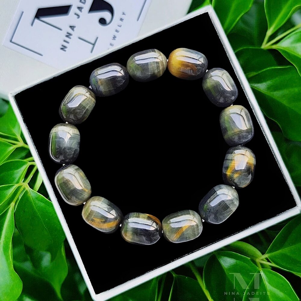 Chuỗi Mắt Hổ Ánh Lửa Kim Lam 12.5Li