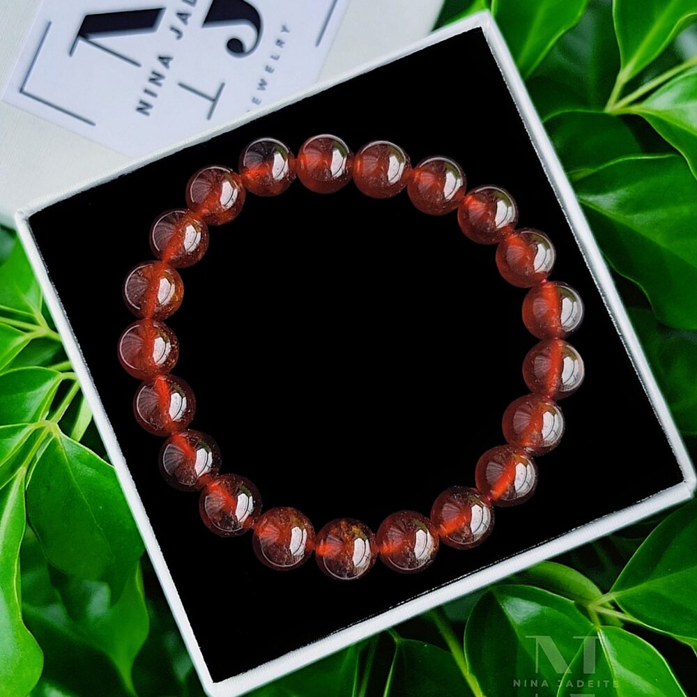 Chuỗi Garnet Tinh Thể Gold Lấp Lánh 9.5Li