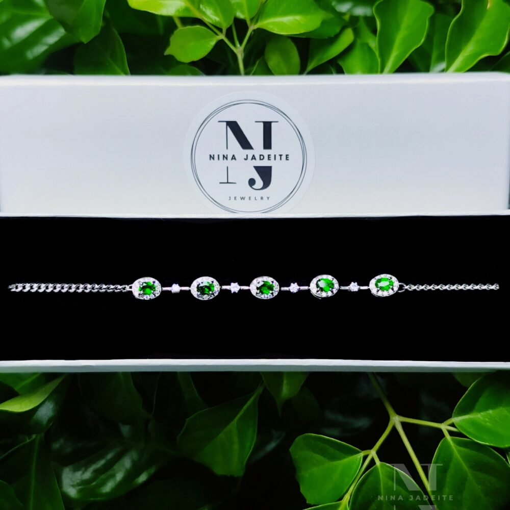 Lắc Tay Diopside Tự Nhiên Thanh Lịch Quý Phái