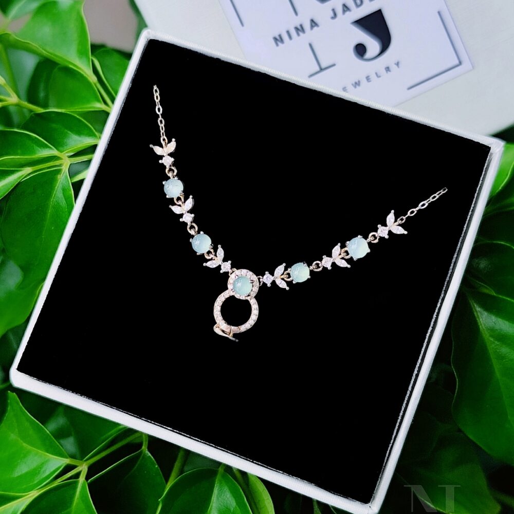 Dây Chuyền Lam Ngọc Quý Phái Thanh Lịch