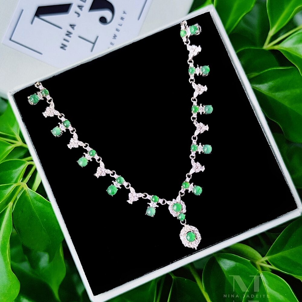 Dây Chuyền Lục Phỉ Thúy Quý Phái S925
