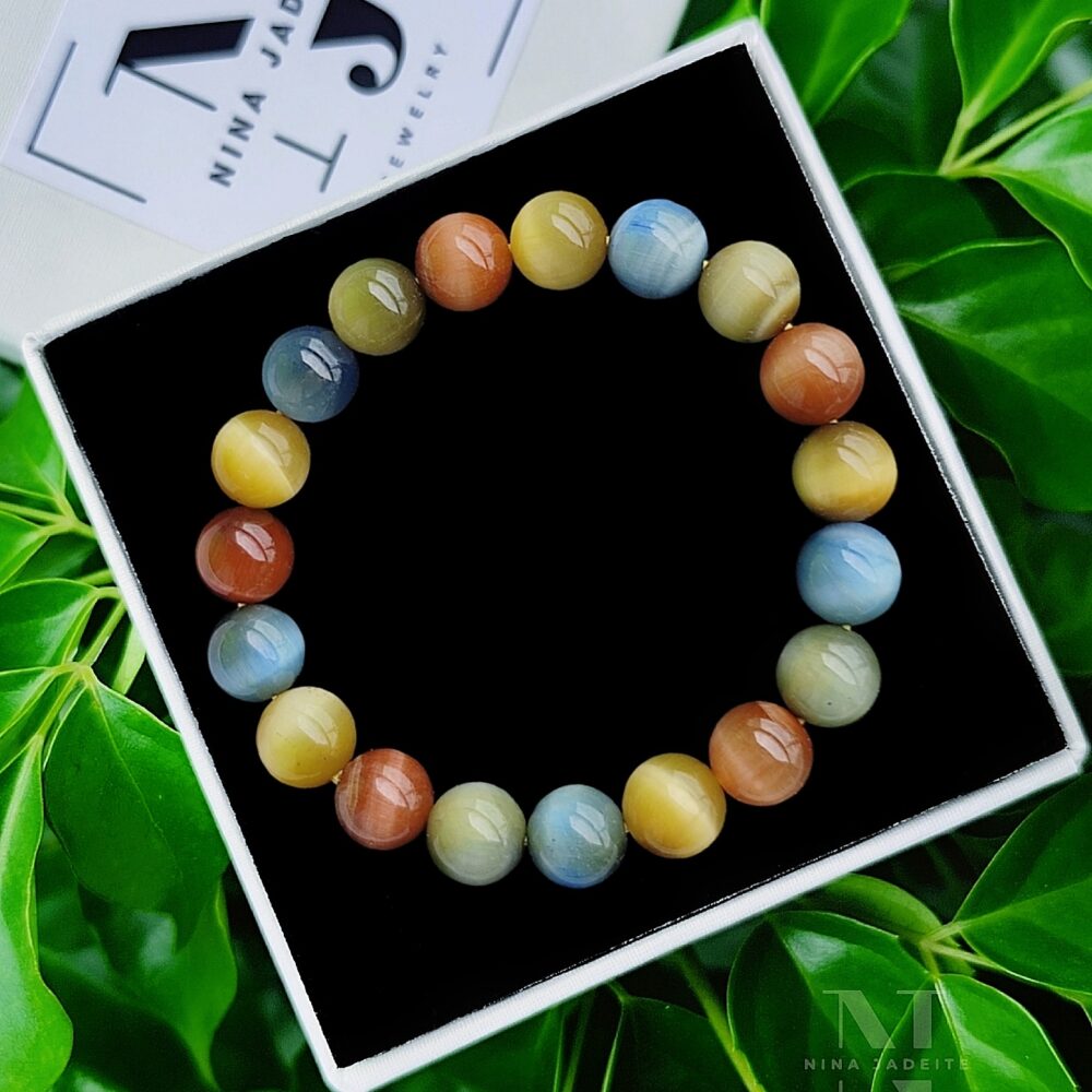 Chuỗi Mắt Hổ Đa Sắc 10li