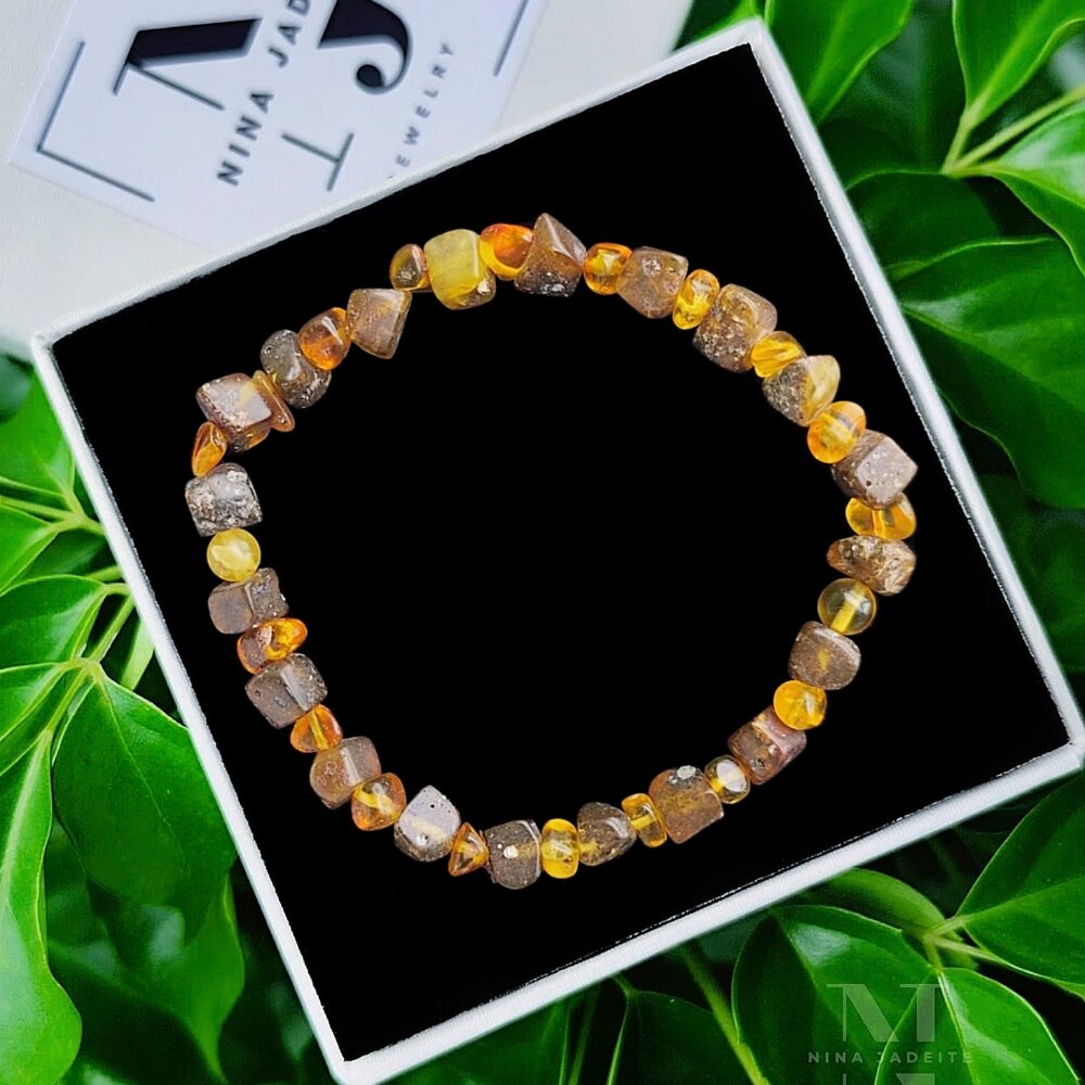 Hổ Phách Thô Cắt Giác 6.1Li