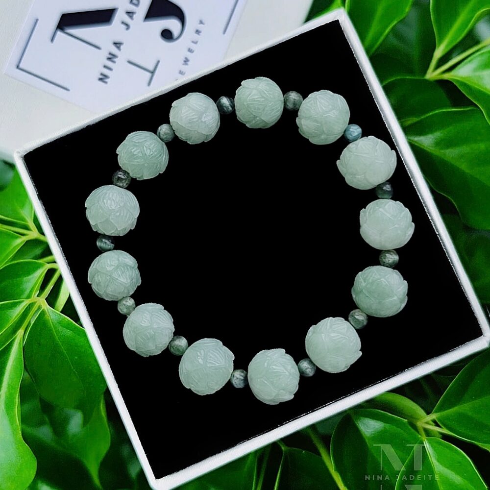 Sen Đóa Xanh Táo Mix Tourmaline Mắt Mèo
