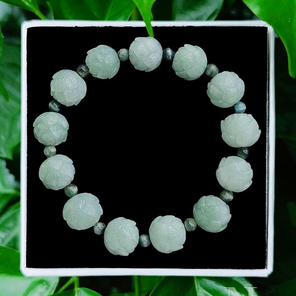 Sen Đóa Xanh Táo Mix Tourmaline Mắt Mèo