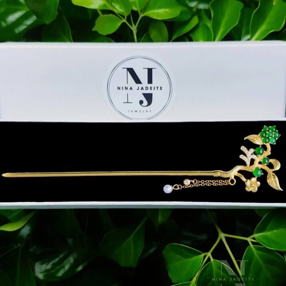 Trâm Lục Ngọc Hoa Mai S925